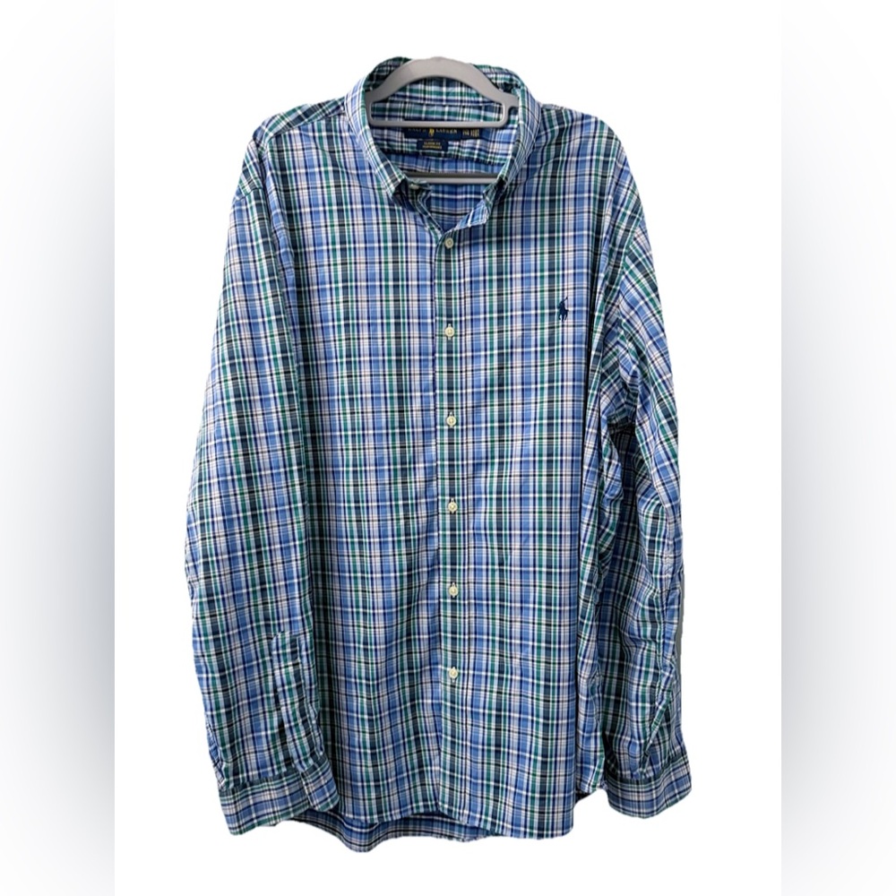 Ralph Lauren Classic Fit Performance Plaid Button Down Shirt XXL